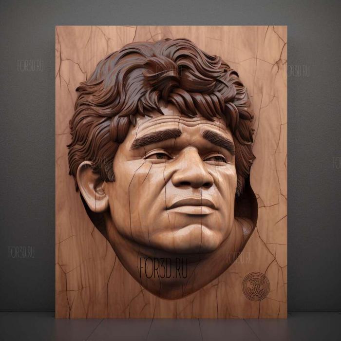 Maradona 3 stl model for CNC